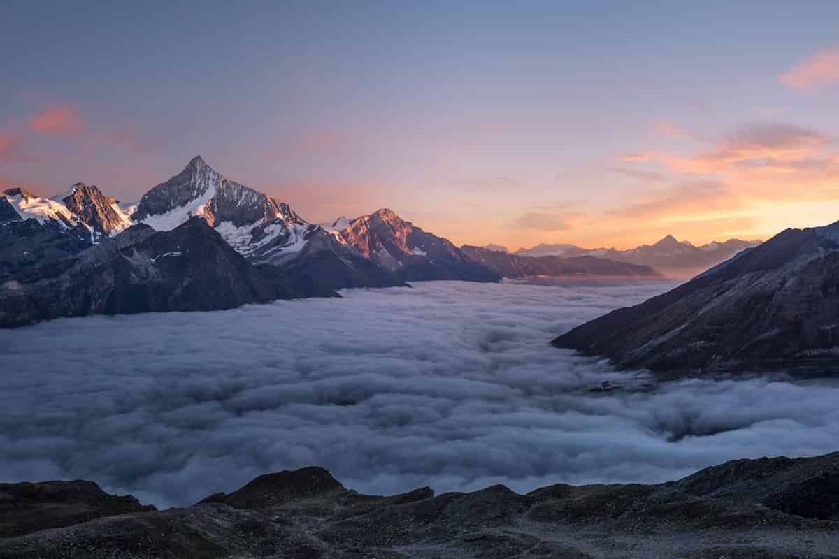 Mountain landscape background for travel banner